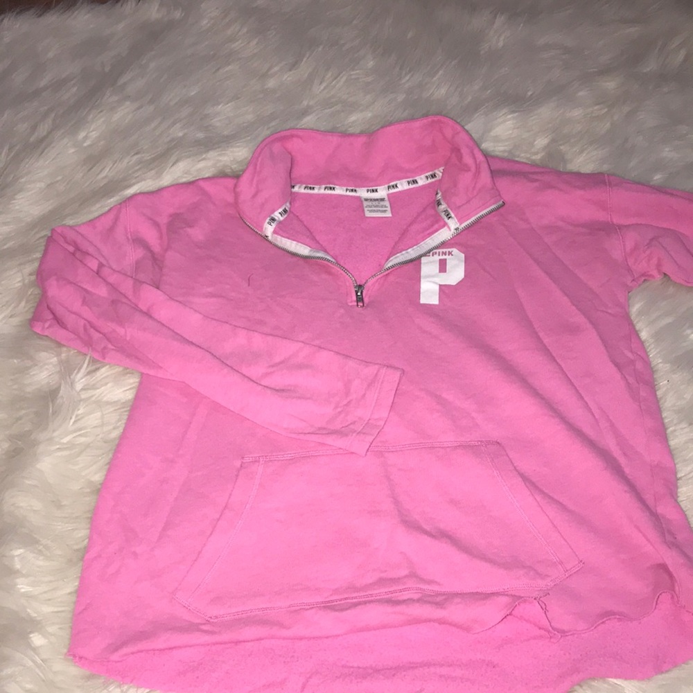PINK quarter zip sweatshirt
